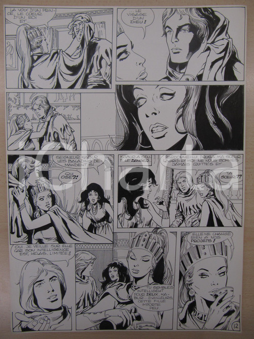 1976 BD FANTASY FRANCE La saga de KABUR N° 6 tav.12 Original BERNASCONI LUBE 1976 FANTASY FRANCESE LA SAGA DE KABUR episodio n° 6 - LE DIEU-DEMON Tavola 12 Tavola originale di LUBE cm 35 x 45 Pregevole tavola originale e autografa, realizzata a china su carta, del grande disegnatore Luciano Bernasconi (LUBE), per il noto fumetto fantasy eroico francese 'La saga de Kabur', su testo di Claude J. Legrand e pubblicato dalle Edizioni Lug. Il fumetto narra le avventure del principe Kabur d'Ultima Thulé, esiliato dal suo regno e condannato a errare con la fedele compagna Lagrid. Si tratta del sesto episodio, scritto e disegnato da LUBE, ma accantonato e mai pubblicato a causa della fine della serie; uscì solo in Special-Zembla n° 157, nel 2000. In mediocri condizioni (lievissime piegature angolari). Tavola d'epoca, originale, autentica. NOTA BIOGRAFICA Luciano Bernasconi (alias Lube, Saint Germain) nasce a Roma nel 1939. Dal 1959 al 1964 prepara i disegni a matita per Carlo Cedroni, disegnatore dell'agenzia romana Barbato/Mancini che si occupa della produzione di fumetti per 1'editrice Lug di Lione. Nello stesso periodo ha anche saltuarie collaborazioni, sempre per le matite, con Alberto Giolitti, Ruggero Giovannini, Gino Guida, Nevio Zeccara e Annibale Casabianca. Nel 1966 inizia la collaborazione con le Edizioni Europer di Roma, disegnando serie di guerra per la testata ATTAK. Nel 1967 lega il suo nome alla serie PAPPAGONE, ideata e sceneggiata da Luigi De Filippo e la serie successiva CICCIO E FRANCO. Per la stessa casa editrice, la Gallo Rosso di Roma, disegna alcuni fascicoli della Donna Invisibile più varie illustrazioni. Nel 1968 disegna tre albi dell'Intrepido per 1'Editrice Universo. Nel 1969 inizia la collaborazione, tramite l'agenzia Martini/Maffi di Milano con le Editions Lug, realizzando le serie WAMPUS e BOB LANCE. Dal 1970 ha inizio la collaborazione diretta con 1'editrice francese, collaborazione che durerà fino alla chiusura della stessa. Per la Francia, realizza vari personaggi L'AUTRE, KABUR, WAKI, LE GLADIATEUR DE BRONZE, BOB FLAY, L'AMI BARRY, JEFF SULLIVAN, BILLY BOYD, PHENIX, KIT KAPPA, BABY BANG (alcuni episodi), STARLOK, IL GRANDE BLEK (2 episodi) più alcune storie singole. Nel 1978 inizia a lavorare con il Giornalino della San Paolo Editrice per cui esegue storie brevi che spaziano dal costume alla fantascienza. Nel 1979 ha inizio anche la collaborazione con la Edifumetto di Milano, per la quale realizza storie di genere erotico/porno, collaborazione che dura sino alla chiusura della casa editrice creata da Renzo Barbieri. Nel 1983 è invitato a partecipare al fumetto dell'estate Welcome to Rome, su sceneggiatura di Dal Prà, da un'idea dell'assessore Nicolini. Fa parte dei 40 disegnatori che si alternano alla realizzazione della storia, pubblicata a puntate sul quotidiano Il Messaggero. Dal 1989 collabora con la Blue Press di Roma, sempre nel genere erotico/porno ed esegue anche due racconti per la testata Splatter. Nel dicembre del 1990 disegna il numero di Natale di BLACK JACK per la Edifumetto. Nel 1991 disegna le matite del quarto episodio di Gordon Linch, con inchiostri di Della Monica. Dello stesso anno è anche una storia breve per 1'Intrepido. Nel 1993 esegue varie storie tra cui un'avventura di Sherlock Holmes (inedita) per la rivista Crimen. Tra il 1994 e il 1995 collabora con 1'editrice Fenix di Roma, disegnando varie storie, tra cui la versione a fumetti del romanzo erotico GAMIANI. Nell'estate del 1995 riprende la collaborazione con L'Intrepido, disegnando due storie Western di Dal Prà e alcuni episodi della serie I CUSTODI.Comparso sulla Enciclopedia del Fumetto di Graziano Origa nel 1977, appare anche su Foto di famiglia di Gianni Bono su TEX n° 172 del 1975. Citazioni altresì su DIVA della Glittering Images di Firenze e pubblicazioni francesi tra cui: Le Collectionneur de Bandes Dessinees. originale e autentica 1 1976 BD FANTASY FRANCE La saga de KABUR N° 6 tav.12 Original BERNASCONI LUBE 1976 FANTASY FRANCESE LA SAGA DE KABUR episodio n° 6 - LE DIEU-DEMON Tavola 12 Tavola originale di LUBE cm 35 x 45 Pregevole tavola originale e autografa, realizzata a china su carta, del grande disegnatore Luciano Bernasconi (LUBE), per il noto fumetto fantasy eroico francese 'La saga de Kabur', su testo di Claude J. Legrand e pubblicato dalle Edizioni Lug. Il fumetto narra le avventure del principe Kabur d'Ultima Thulé, esiliato dal suo regno e condannato a errare con la fedele compagna Lagrid. Si tratta del sesto episodio, scritto e disegnato da LUBE, ma accantonato e mai pubblicato a causa della fine della serie; uscì solo in Special-Zembla n° 157, nel 2000. In mediocri condizioni (lievissime piegature angolari). Tavola d'epoca, originale, autentica. NOTA BIOGRAFICA Luciano Bernasconi (alias Lube, Saint Germain) nasce a Roma nel 1939. Dal 1959 al 1964 prepara i disegni a matita per Carlo Cedroni, disegnatore dell'agenzia romana Barbato/Mancini che si occupa della produzione di fumetti per 1'editrice Lug di Lione. Nello stesso periodo ha anche saltuarie collaborazioni, sempre per le matite, con Alberto Giolitti, Ruggero Giovannini, Gino Guida, Nevio Zeccara e Annibale Casabianca. Nel 1966 inizia la collaborazione con le Edizioni Europer di Roma, disegnando serie di guerra per la testata ATTAK. Nel 1967 lega il suo nome alla serie PAPPAGONE, ideata e sceneggiata da Luigi De Filippo e la serie successiva CICCIO E FRANCO. Per la stessa casa editrice, la Gallo Rosso di Roma, disegna alcuni fascicoli della Donna Invisibile più varie illustrazioni. Nel 1968 disegna tre albi dell'Intrepido per 1'Editrice Universo. Nel 1969 inizia la collaborazione, tramite l'agenzia Martini/Maffi di Milano con le Editions Lug, realizzando le serie WAMPUS e BOB LANCE. Dal 1970 ha inizio la collaborazione diretta con 1'editrice francese, collaborazione che durerà fino alla chiusura della stessa. Per la Francia, realizza vari personaggi L'AUTRE, KABUR, WAKI, LE GLADIATEUR DE BRONZE, BOB FLAY, L'AMI BARRY, JEFF SULLIVAN, BILLY BOYD, PHENIX, KIT KAPPA, BABY BANG (alcuni episodi), STARLOK, IL GRANDE BLEK (2 episodi) più alcune storie singole. Nel 1978 inizia a lavorare con il Giornalino della San Paolo Editrice per cui esegue storie brevi che spaziano dal costume alla fantascienza. Nel 1979 ha inizio anche la collaborazione con la Edifumetto di Milano, per la quale realizza storie di genere erotico/porno, collaborazione che dura sino alla chiusura della casa editrice creata da Renzo Barbieri. Nel 1983 è invitato a partecipare al fumetto dell'estate Welcome to Rome, su sceneggiatura di Dal Prà, da un'idea dell'assessore Nicolini. Fa parte dei 40 disegnatori che si alternano alla realizzazione della storia, pubblicata a puntate sul quotidiano Il Messaggero. Dal 1989 collabora con la Blue Press di Roma, sempre nel genere erotico/porno ed esegue anche due racconti per la testata Splatter. Nel dicembre del 1990 disegna il numero di Natale di BLACK JACK per la Edifumetto. Nel 1991 disegna le matite del quarto episodio di Gordon Linch, con inchiostri di Della Monica. Dello stesso anno è anche una storia breve per 1'Intrepido. Nel 1993 esegue varie storie tra cui un'avventura di Sherlock Holmes (inedita) per la rivista Crimen. Tra il 1994 e il 1995 collabora con 1'editrice Fenix di Roma, disegnando varie storie, tra cui la versione a fumetti del romanzo erotico GAMIANI. Nell'estate del 1995 riprende la collaborazione con L'Intrepido, disegnando due storie Western di Dal Prà e alcuni episodi della serie I CUSTODI.Comparso sulla Enciclopedia del Fumetto di Graziano Origa nel 1977, appare anche su Foto di famiglia di Gianni Bono su TEX n° 172 del 1975. Citazioni altresì su DIVA della Glittering Images di Firenze e pubblicazioni francesi tra cui: Le Collectionneur de Bandes Dessinees. originale e autentica 1